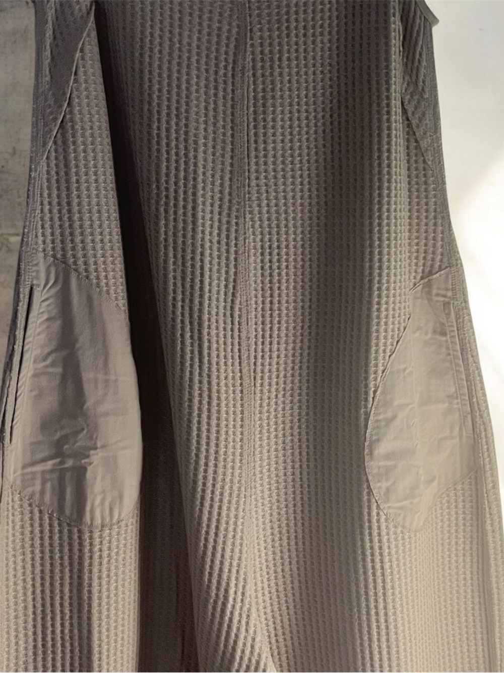 Women’s Waffle-Knit Jumpsuit in Taupe